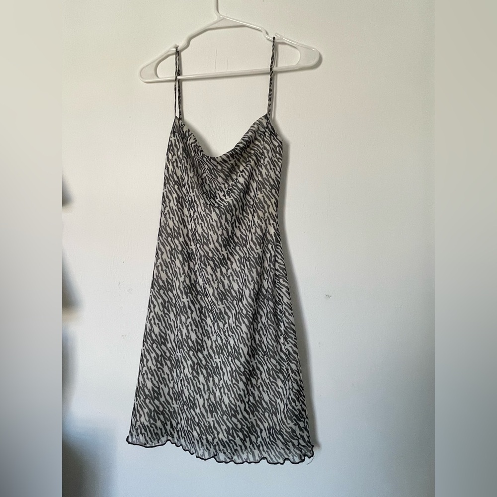 Cotton Candy Strapless Black and White Dress